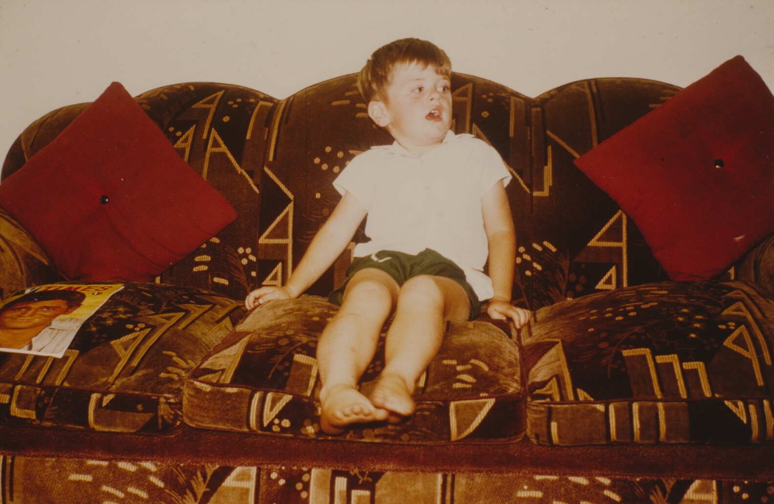 Little Peter on Pop's couch