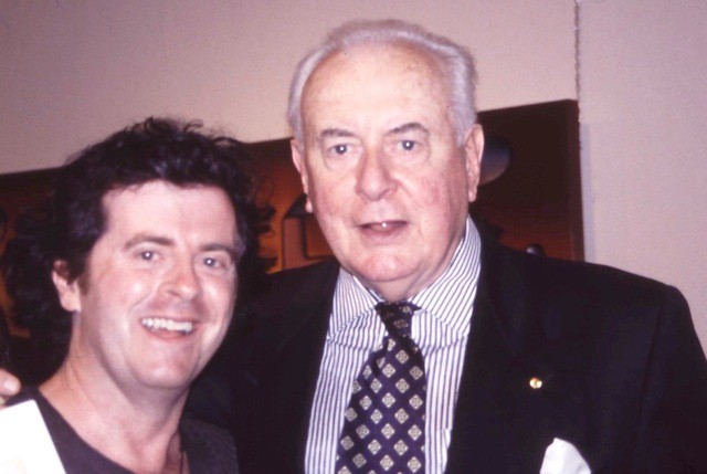 Peter meets 1970s Australian PM, Gough Whitlam