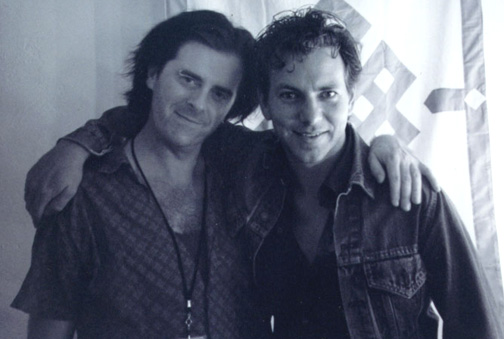 Peter and Eddie Vedder, Auckland, 2001